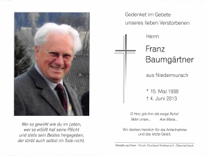 Baumgärtner Franz +04.06.2013