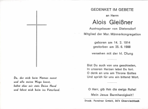 Gleißner Alois 1 + 25.06.1988