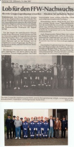 JFW 1. Gruppe erwirbt Jugendspange 1997 @FFW Niedermurach