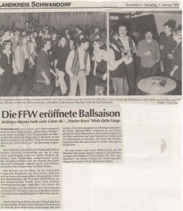 Feuerwehrball 1997 @FFW Niedermurach