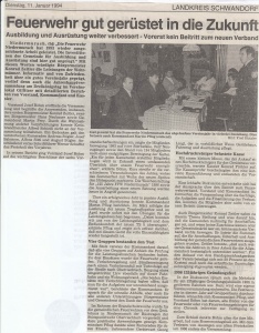 Generalversammlung 1994 @FFW Niedermurach