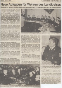 Landkreis Frühjahrsversammlung Kommandanten 1989 @FFW Niedermurach