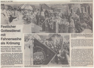 Fahnenweihe + Gerätehauseinweihung + Fahrzeugsegnung 1984 @FFW Niedermurach