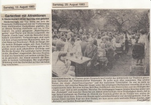 Gartenfest 1983 @FFW Niedermurach