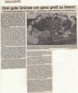 Festausschusssitzung 1983 @FFW Niedermurach