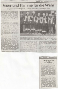 Jugendfeuerwehr+Aktive Leistungsabzeichen 2003 FFW Niedermurach