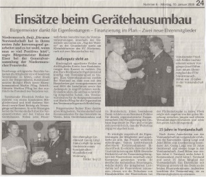 Generalversammlung 2005 + Bericht Jugendfeuerwehr FFW Niedermurach