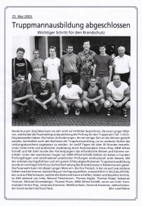 Truppmannausbildung 2003 FFW Niedermurach