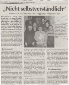 Kameradschaftsabend 2003 FFW Niedermurach