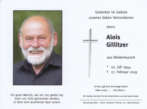 Alois Gillitzer +17.02.2019