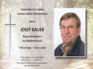 Josef Bauer +09.11.2020