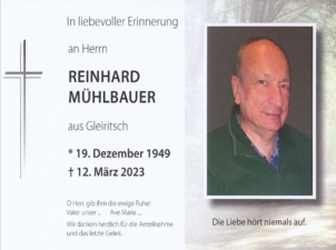 Reinhard Mühlbauer +12.03.2023