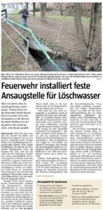 Ansaugstelle für Löschwasser @FFW Niedermurach